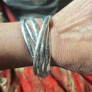 Silver color bangles